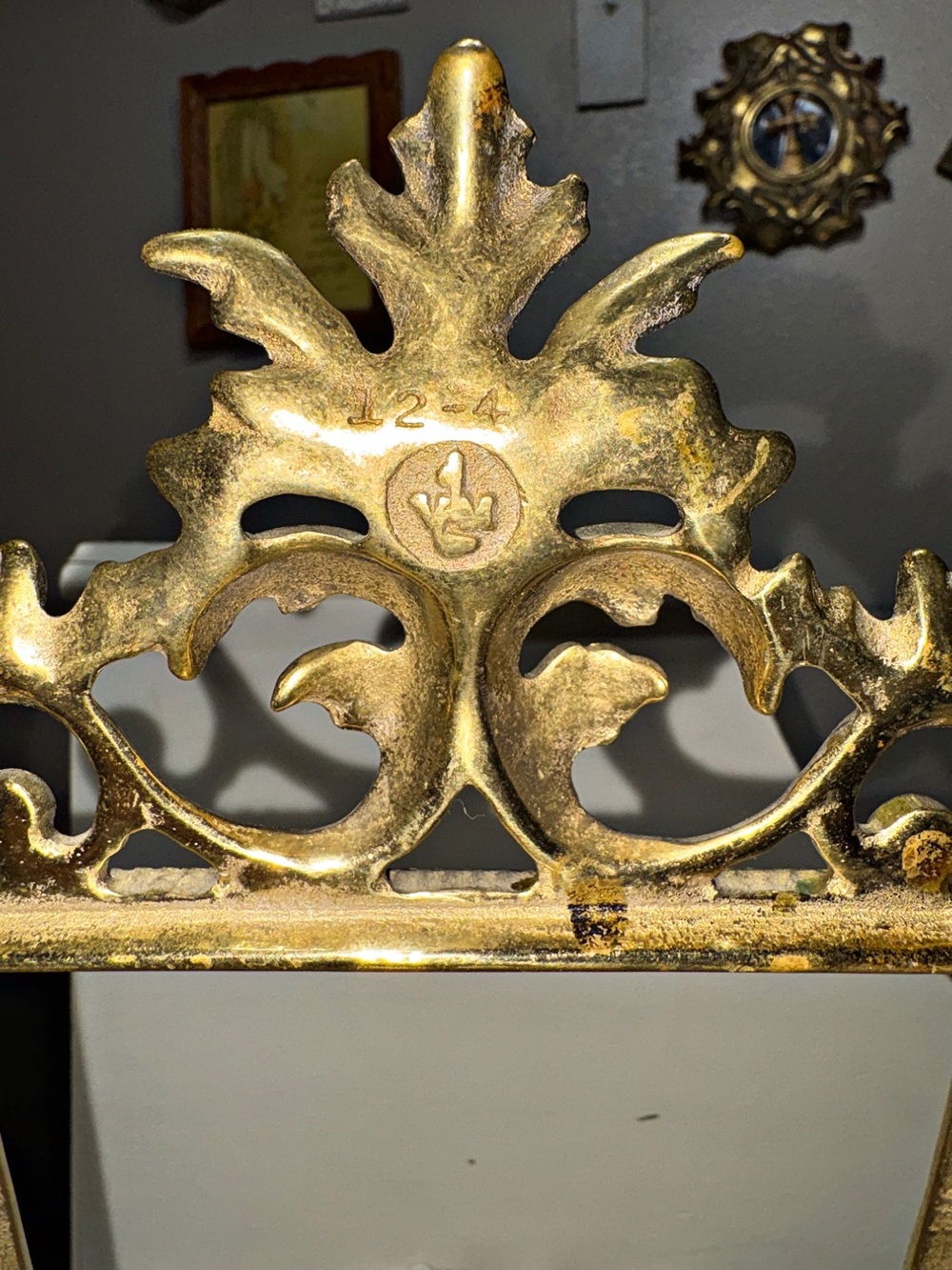 Virginia Metalcrafters Solid Cast Brass Rococo Picture Frame - Picture 3 of 5